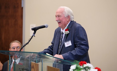 EMCC's 2018 Alumnus of the Year John Apple speaks during an Oct. 13 alumni luncheon that was part of the college's Homecoming festivities. EMCC's 2018 Alumnus of the Year John Apple speaks during an Oct. 13 alumni luncheon that was part of the college's Homecoming festivities.